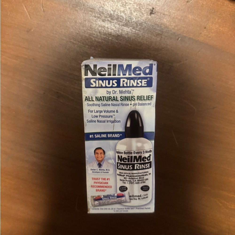 NeilMed Sinus Rinse All Natural Sinus Relief NWT Health Cold Flu Stuffy Nose